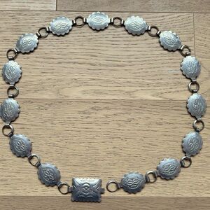 Vintage Navajo Silver Concho Belt